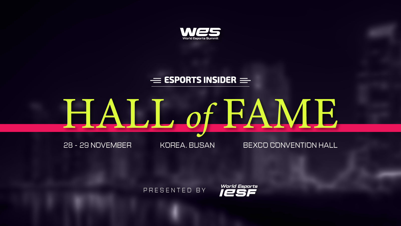 ESI Hall of Fame Awards 2023 Set for World Esports Summit in Busan ...