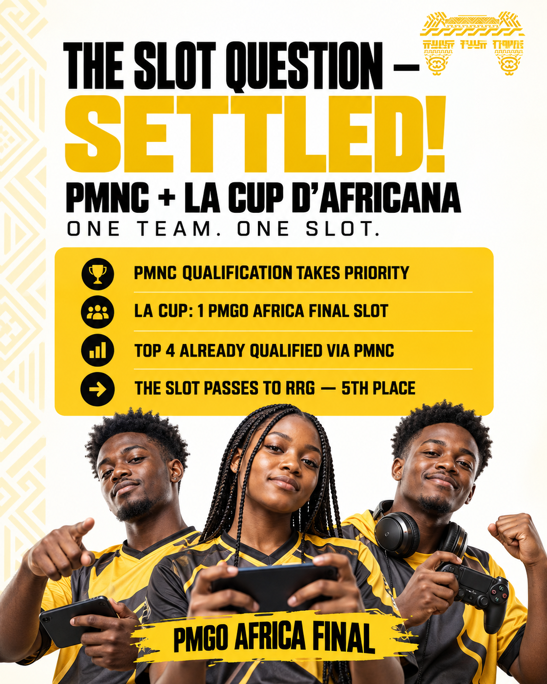 Clarification on PMNC and La Cup D’Africana Qualification Slots