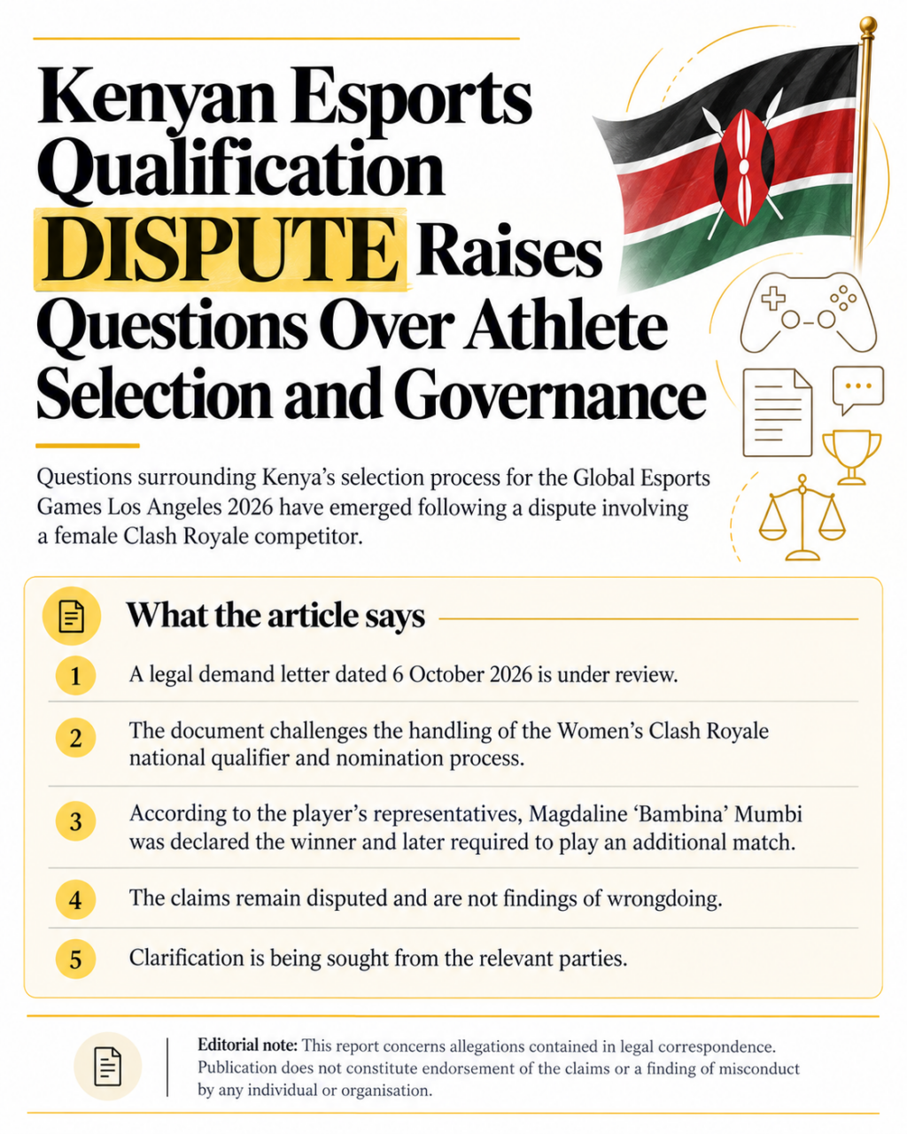 Kenyan Esports Qualification Dispute Raises Questions Over Athlete Selection and Governance